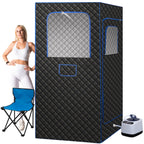 BOCHPOWER Portable Sauna Box, 3.0L Steamer, Remote Control, Folding Chair, 9 Levels (Full Size)