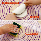 Baking Mat, 28" x 20" Silicone Food Grade Extra Large Non Stick Baking Sheet Mat with Measurement Non-slip Dough Rollin Counter Mat for Making Cookies, Macarons, Bread and Pastry