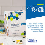 4Life RiteStart Men Multivitamin with CoQ10 Mushroom Blend, 30 Packets