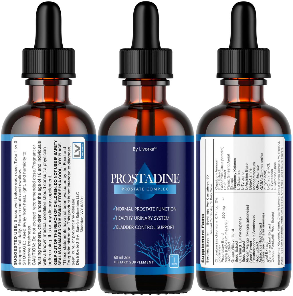 (3 Pack) Prostadine Drops - Official Drop Formula Prostadine for Men, Prostadine Reviews, Prostadine Supplement, Prostadine Natural Liquid Support, Prostadine Drop Formula, 3 Bottles for 3 Months