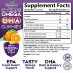 Omega 3 Fish Oil Gummies - Triple Strength Omega3 Gummy - DHA & EPA Fatty Acids for Heart Health, Joint & Brain Support, Nature's High Absorption Omega Fish Oil Supplement, Orange Flavor- 120 Gummies