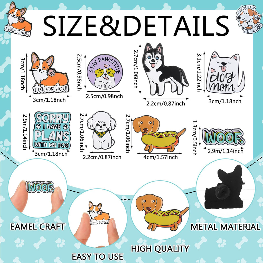 CraftyDream 40 Pcs Dog Enamel Pins for Backpacks Funny Pet Dog Lapel Pins
