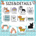 CraftyDream 40 Pcs Dog Enamel Pins for Backpacks Funny Pet Dog Lapel Pins