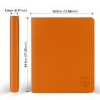 TCGUARD 16 Pockets Trading Card Zipper Binder for 1000+ Cards| Secure Side Loading Pockets | Trading Card Album Folder | Compatible with YuGiOh, MTG,Sports Cards (Orange 16)