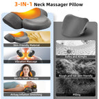 Upalled Cordless Heated Neck Massager Pillow for Pain Relief Deep Tissue