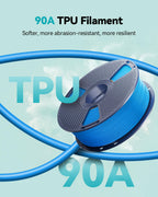 SUNLU TPU Filament 1.75mm,(4kg,4 Black,90a TPU)