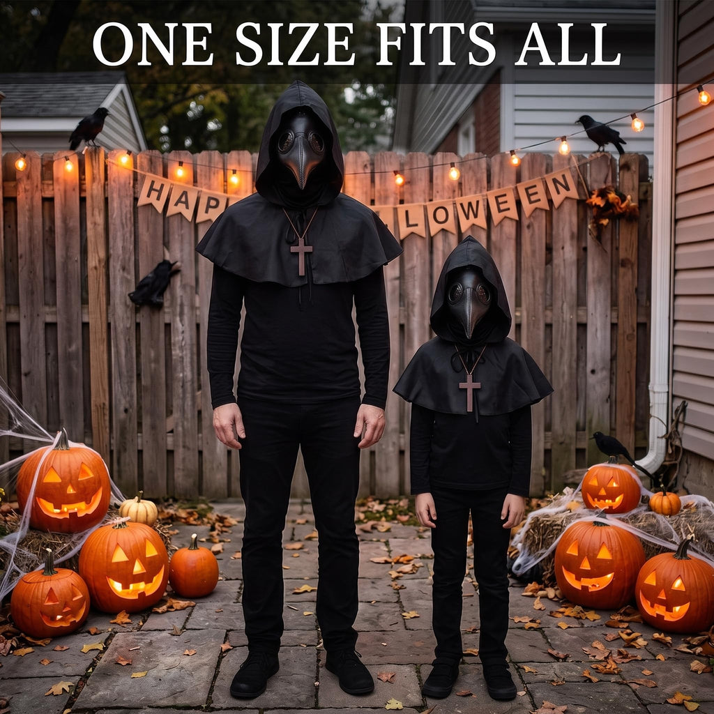 HAOSUN Halloween Plague Doctor Mask Scary Costumes for Adult Men Teen