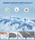 No More Aches Neck Pillow for Pain Relief, Adjustable Cervical Pillow for Neck Support with Armrest,Odorless Ergonomic Contour Memory Foam Pillows,Orthopedic Bed Pillow for Side Back Stomach LightGrey