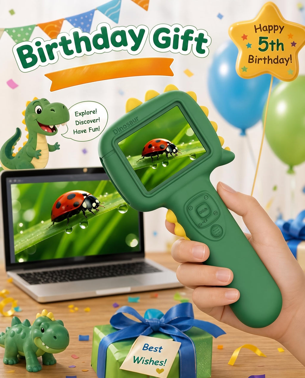 Microscope Camera for Kids Gifts Toys- Handheld Pocket Microscope Autofocus