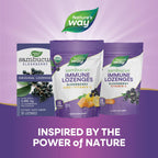 Nature's Way Sambucus Immune Lozenges, Zinc, Vitamin C, Elderberry, Immune Support*, USDA Organic, Honey Lemon Flavor, 24 Lozenges (Packaging May Vary) - 3 Pack