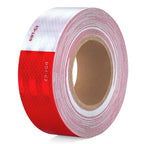 UIOCSSC DOT-C2 Reflective Tape 2 Inch x 160 Feet Red White Conspicuity Safety Reflective Tape Outdoor Waterproof for Vehicles Trailers Boats Signs