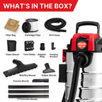 Shop-Vac 6 Gallon 4.0 Peak HP Wet/Dry Vacuum, Wall Mountable Shop Vacuum