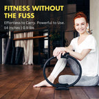 ProBody Pilates Fitness Circle ��� 14 Inch Pilates Ring for Yoga and Other Workouts, Focusing on Toning Inner Thighs, Arms, Core and Back, at Home Pilates Equipment (Black)