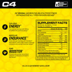 C4 Original Pre Workout Powder Icy Blue Razz - Vitamin C for Immune Support - Zero Sugar Preworkout Energy for Men & Women - 150mg Caffeine Plus Beta Alanine Plus Creatine - 60 Servings