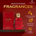 Dumont Nitro Red 3.4 Fl Oz Eau De Parfum for Men – Rich Fruity Woody Floral Fragrance – Luxurious Long Lasting Scent