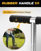 RETRUE Manual Core Aerator Lawn Tool, Stainless Steel, 4 Replaceable Tine