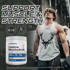 Bucked Up Pure Micronized Creatine Monohydrate for Women and Men - Easy to Mix and Unflavored - 5G Per Serving - 50 Servings - 250 Grams Per Container