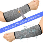 Sintege 3 Pairs Arm Protectors for Thin Skin and Bruising Cut Resistant Forearm Sleeve Level 5 Arm Burn Protection Sleeve (Black, Beige, Grey,7.9 Inch)