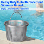 BJFGF Pool Skimmer Basket for Pentair U-3 & Hayward SP1070 Inground Pool Skimmers, 8" Weighted Upgrade Skimmer Basket - Replacement for 08650-0007 SPX1070E & B-9 Filter Baskets