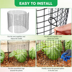 Mwellewm 15Pcs Plant Protectors from Animals Metal Plant Cages for Outdoor Plants Plant Cage & Supports Keep Animal Out Garden Wire Mesh Protection from Rabbit Chicken Squirrel Tree Flower