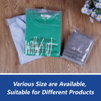 iMailer - 500 Count - 12" x 15", Self Seal 1.6 Mil Clear Plastic Poly Bags with Suffocation Warning for Clothing, T-Shirts, Pants-Resealable Adhesive,Not Strong