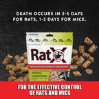 RatX Rodent Control Bait Pellets for Rats & Mice – Poison Free, Pet Safe Indoor & Outdoor Use Pellets 18 oz. Bag