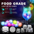 20 PCS Light Up LED Ice Cubes for Drinks, Multi‑Color Changing Ice Cubes