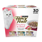 Purina Fancy Feast Grilled Wet Cat Food, Poultry & Beef, 3 oz cans, 30-Pack
