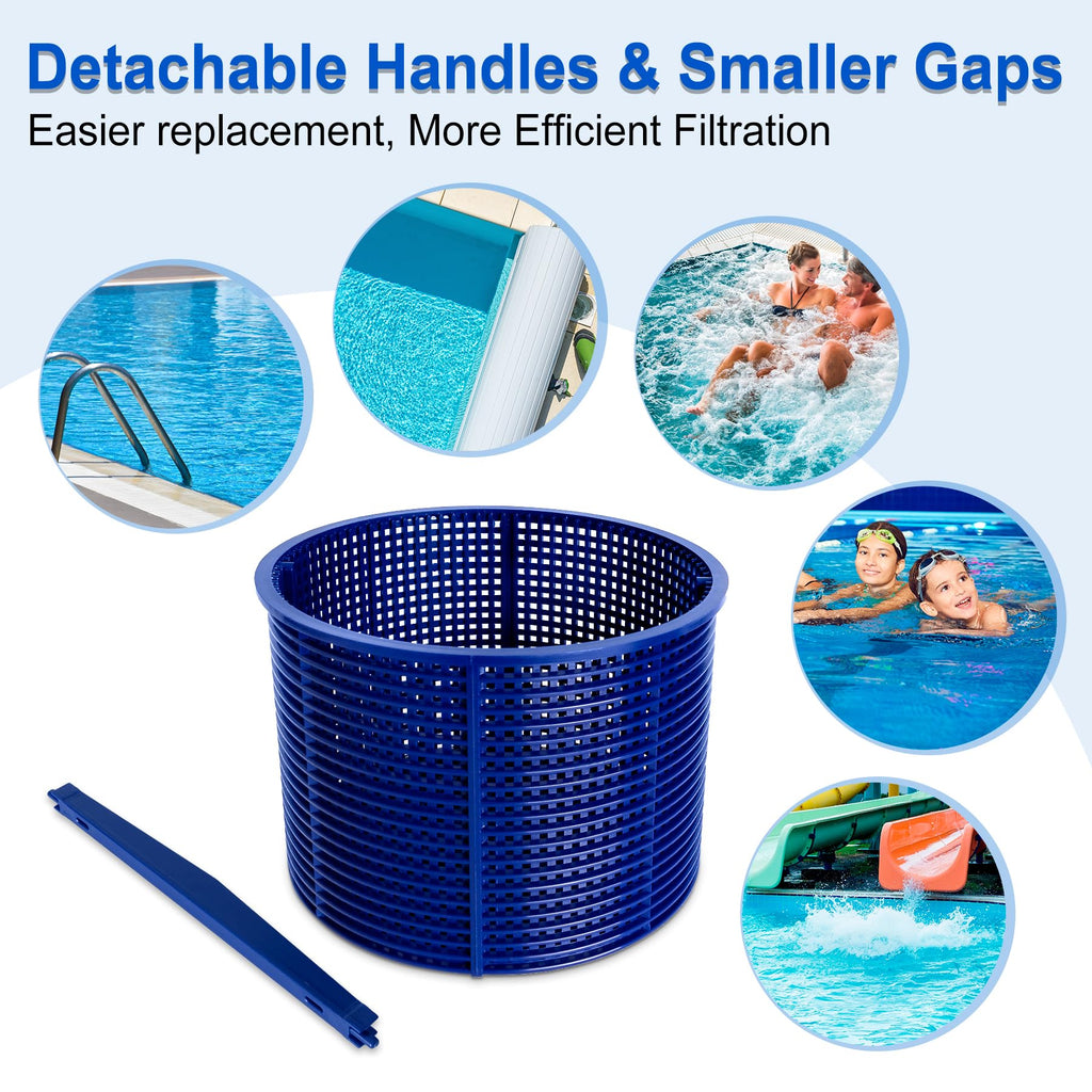 Porscan SPX1082CA Skimmer Basket Replacement for Hay-Ward Swimming Pool Skimmer, Filter Basket Assembly with Handle Compatible with Aladdin B-152 Hay-Ward SPX1082CA SP1082C Select Automatic Skimmers