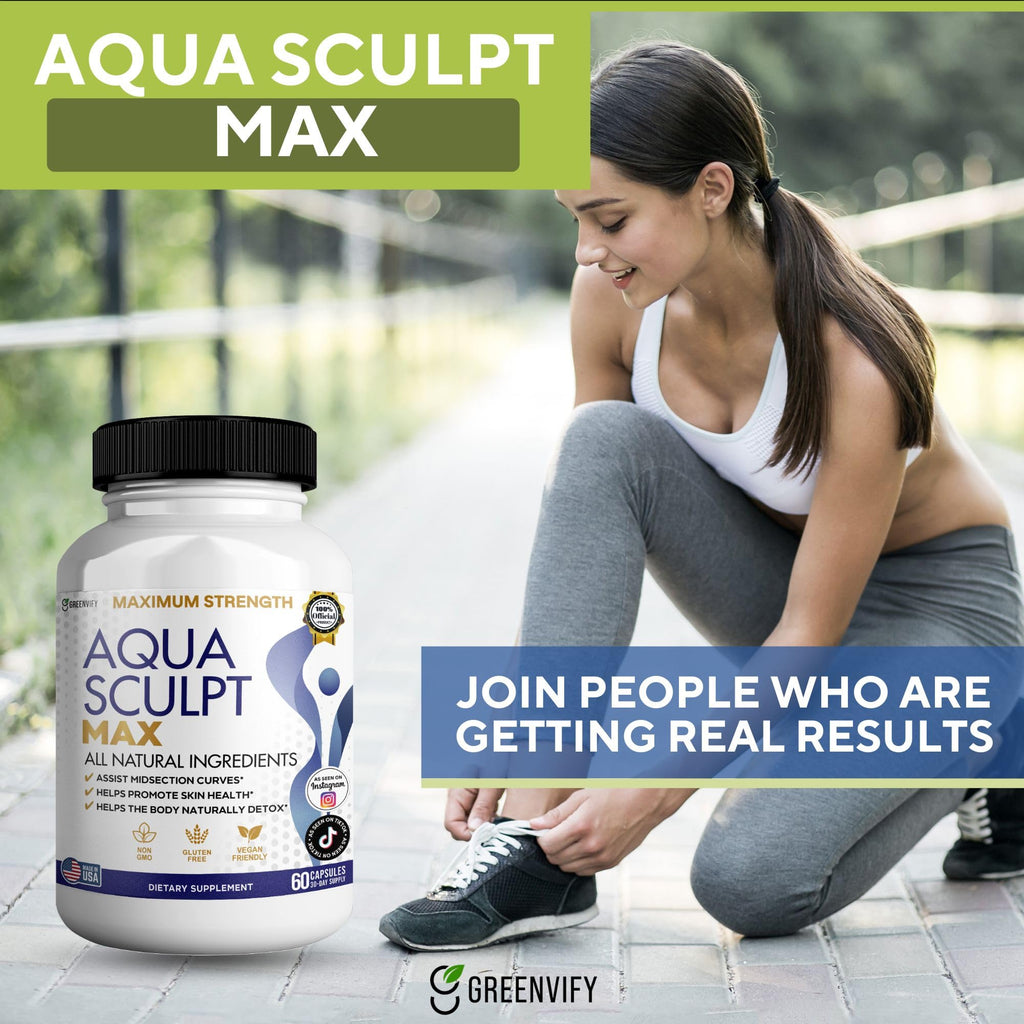 GREENVIFY Aqua Sculpt Max Maximum Strength Dietary Supplement, 60 Capsules, Natural Support, 30 Day Supply (2)