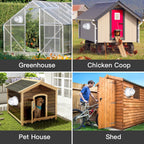 blessny 8" Solar Exhaust fan for Greenhouse, Chicken Coop, Shed & Pet House