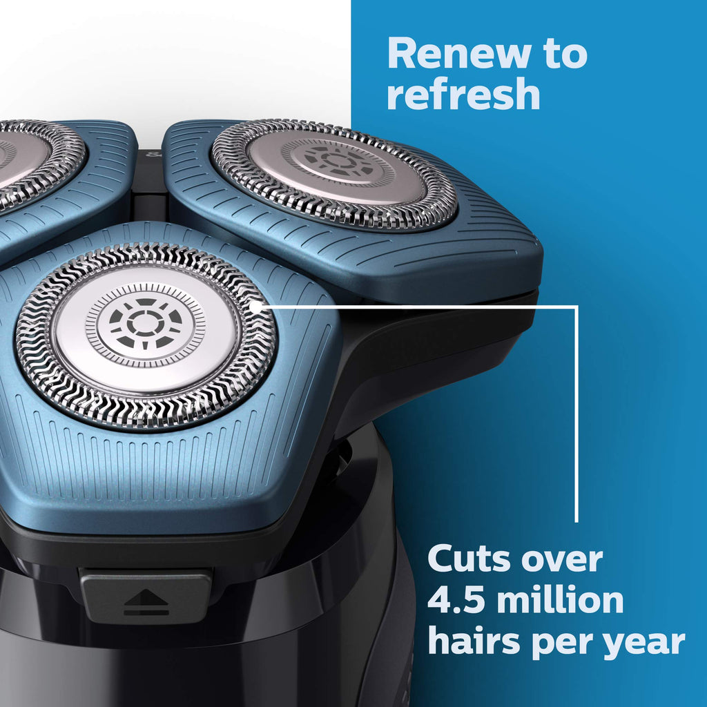Philips Norelco Genuine SH71/52 Shaving Heads Compatible with Norelco Shaver Series 5000 Angular and 7000, Latest Version for Refreshed RQ12/70, RQ12/60, SH60/70, and SH70/70