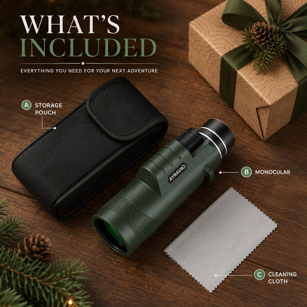 Birthday Gifts for Men Dad Husband Teen, 10x42 Monocular for Outdoor/Hiking