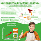 Liposomal Sulforaphane Gummies from Broccoli Sprouts with Superfood, SOD, Beta Glucans, Myrosinase, White Mustard for Kids 4+ & Adults Supports Brain, Cognitive & Focus, Immune, Sugar Free, 120cts