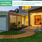 RELIANCER 12' Wooden Garden Pathway,Outdoor Roll Out Cedar Straight Walkway,Patio Path Decorative Garden Boardwalk Walkways,Weather-Resistant Roll Up Beach Wood Road Floor,Wedding Party Pathways