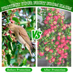Large Fruit Orchard Netting, 6.56 x 6.56 FT Plant Netting with Zipper and Drawstring, Garden Netting to Protect Fruit from Anti Birds, Bugs, Cicadas, Insects