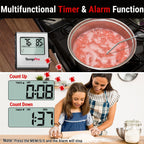 TempPro TempTrack Large LCD Digital Meat Thermometer for Cooking