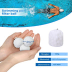 1.54 Lbs Pool Filter Balls, Eco-Friendly Filter Balls for Swimming Pool Sand Filters, Lightweight and Reusable Fiber Ball, Replace 50 lbs Pool Filter Sand (1.54, Pounds)