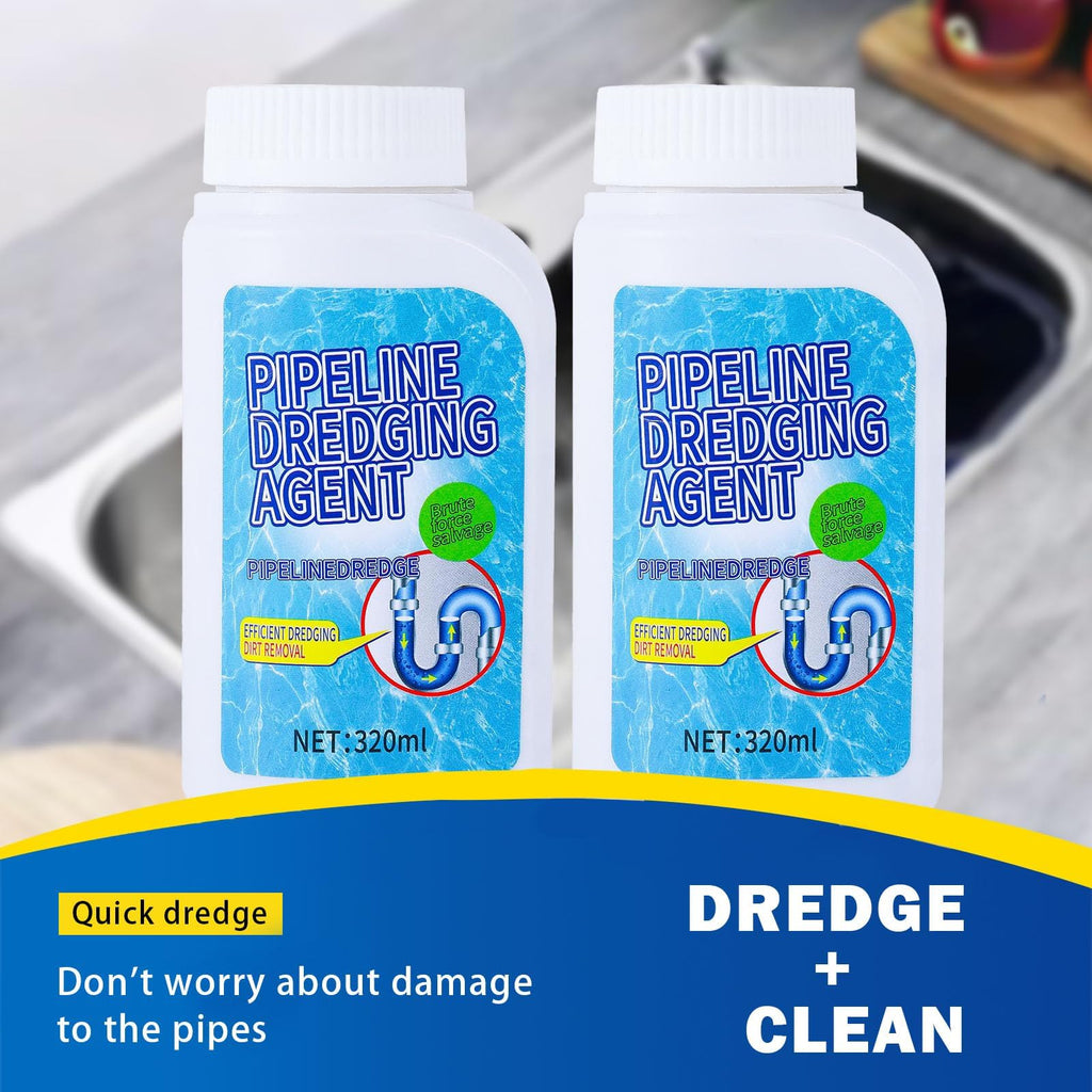 Liapu 2pcs Drain Clog Remover, Pipeline Dredging Agent, Powerful Quick Cleaning Drain Toilet Cleaner Tool, Unclog Toilet Clog And Kitchen Sink Pipe Unblocker Powder