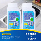 Liapu 2pcs Drain Clog Remover, Pipeline Dredging Agent, Powerful Quick Cleaning Drain Toilet Cleaner Tool, Unclog Toilet Clog And Kitchen Sink Pipe Unblocker Powder