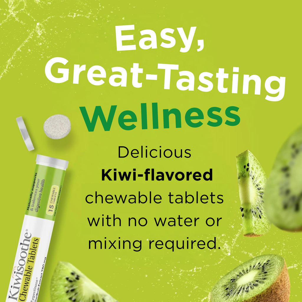 KiwiSoothe Digestive Wellness Supplement, 30 Chewable Tablets
