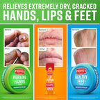 O'Keeffe's Giftbox Including Lip Repair with Cherry and Vitamin E Oil Stick, Working Hands Jar and Healthy Feet Jar, Gift Idea