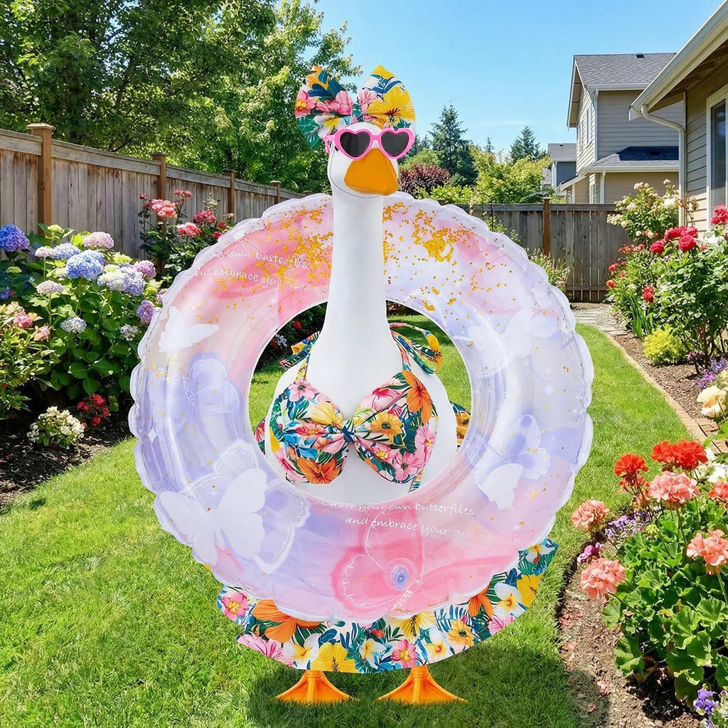 Bikini Porch Goose Outfits, Summer Goose Clothes Fits 23" Goose Statue