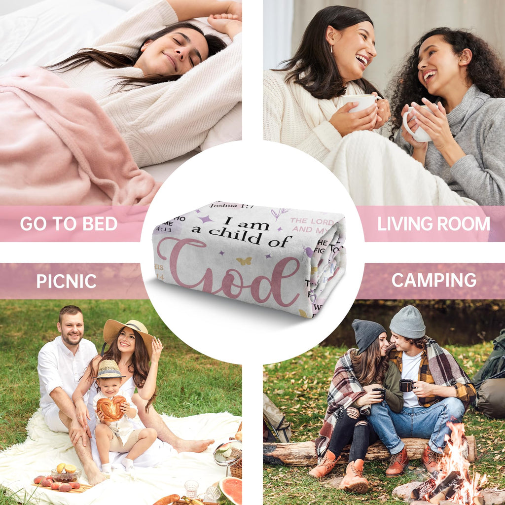 Baptism Gifts for Girl, Christian Blanket, Teen Girl Gifts Trendy Stuff