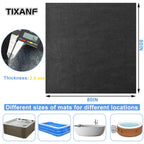 TIXANF 80 * 80 Inch Hot Tub Mat, Inflatable Hot Tub Pad Outdoor Indoor, Water-Absorbent Anti-Slip Portable Spa Pool Accessories for Protect the Hot Tub Pool from Wear