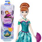 Mattel Disney Frozen Anna Fashion Doll Set, Spin & Reveal with 11 Surprises Including 5 Accessories, 5 Stickers & Play Scene, Inspired by Disney Movie