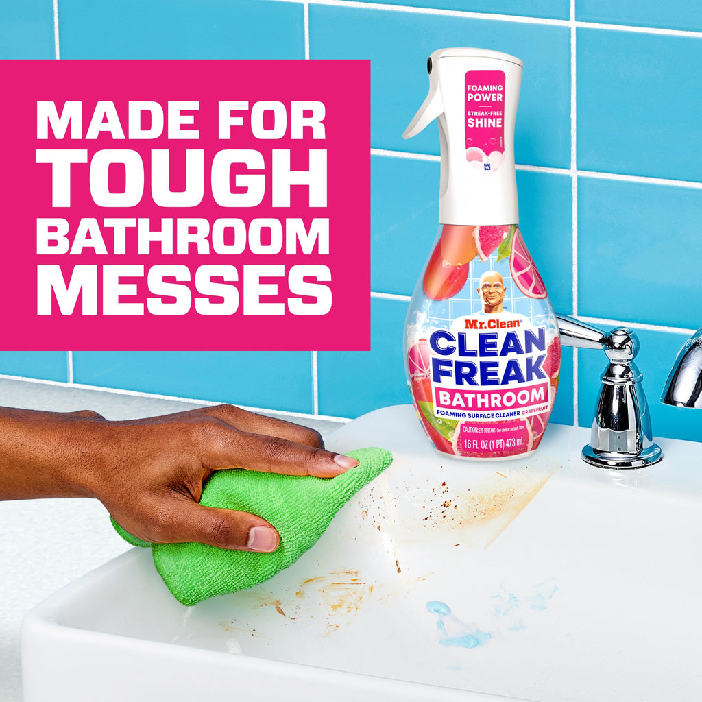 Matilda Cleanfreak Mr. Clean Clean Freak Foaming Bathroom Surface Cleaner Multi-Surface ...