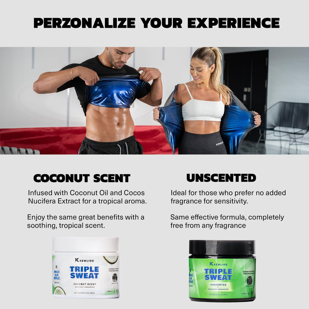 Kewlioo Triple Sweat Enhancing Cream for Workouts – Hot Sweat Cream for Arms, Belly, & Waist | Boosts Circulation & Maximizes Sweat | Pre-Workout Slimming Gel for Men & Women
