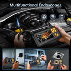 50FT Endoscope Camera with Light, 1080P HD Borescope Inspection Camera with 8 LED Lights, IP67 Waterproof Sewer Tools Snake Camera with 4.3" IPS Screen, 50Feet Semi-Rigid Cable for Father's Day