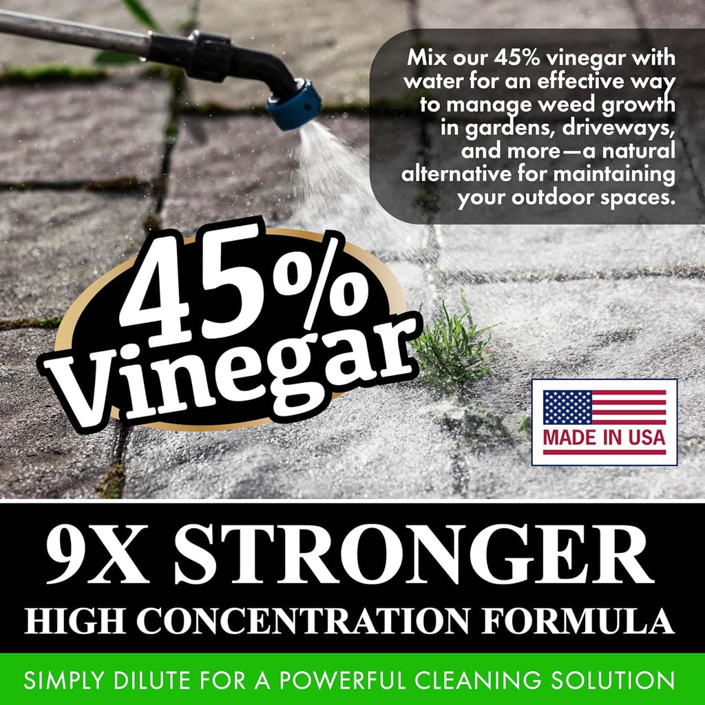 Nature's Freedom 45% Concentrated Vinegar, NSF Certified, 1 Gallon with Garden Pump Sprayer